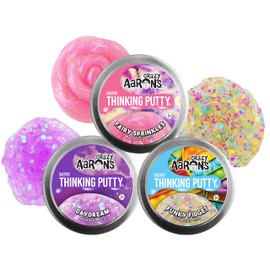 Crazy Aaron's Putty Mini Tins Funky Fidget, Daydream & Fairy Sprinkles Gift Set Bundle - 3 Pack (13.3g Each)