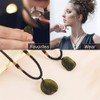 DYFUHO Moldavite Crystal Meteorite, Raw Stone Tectite Necklace, Czech Meteorite