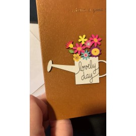 Unbranded Birthday Card Floral Watering Can Garden
