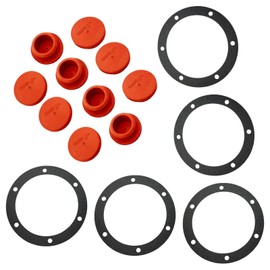 Torque Hubcap Plug and Gasket Set 10 PCS 359-5990 Rubber Plugs and 5 PCS 330-3009 Gaskets Fit for Trailer Hub Cap Stemco 343-4009