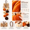 2 Pack Velvet Pumpkin Hanging Ornament for Fall Decor, Thanksgiving