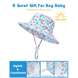 BUTYKENNI Baby Sun Hat Summer UPF 50+ Hat Bucket Hat Beach Hat for Baby Boy Girl