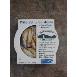 Bar Harbor - Wild Petite Sardines Extra Virgin OIive Oil - 1 -4.2 Oz Can
