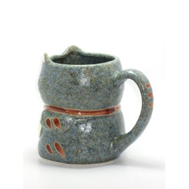 Maneki-neko Lucky Cat Mug Blue Tubby by Kotobuki