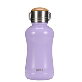 YOHKOH Mini Insulated Water Bottle with Bamboo Lid - 250ml Small Vacuum Insulated Water Bottle for Women and Kids, 12 Hours Hot and 24 Hours Cold, BPA Free (250ml, Purple)