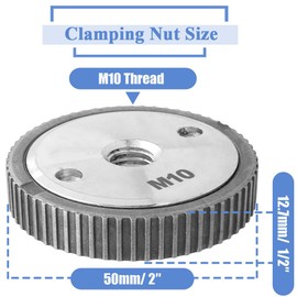 Eyech M10 Thread Quick Release Flange Nut, Angle Grinder Self-Locking Pressure Plate Clamping Power Chuck Tools Attachment