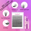 Fadlash Individual Eyelashes Cluster Lashes Kit 0.07 D Curl 8-16mm