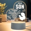 Son Gifts Acrylic Night Light, Engraved Acrylic USB Night Light
