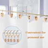 JANYUN 120 Pack Clip Hook Set Stainless Curtain Clips for