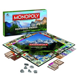 USAOPOLY Monopoly National Parks Edition Board Game | Themed National Park Monopoly Game | Buy, Sell & Trade Iconic Parks Like Yellowstone & The Grand Canyon |Themed Monopoly Game