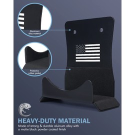 Lupar Storage Door Hangers Compatible with 1956-2024 Jeep Wrangler, America Flag Wall-Mounted Removable Door Storage Holder with Rubber Lining - 4PACK