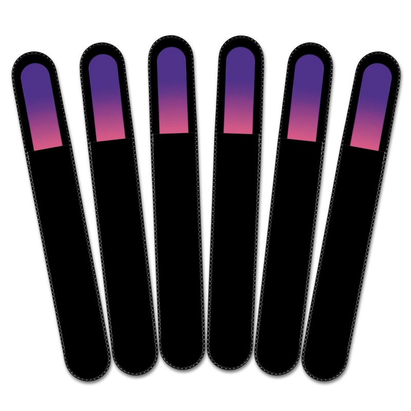 Mont Bleu Large Coloured Glass Nail File in Black Velvet