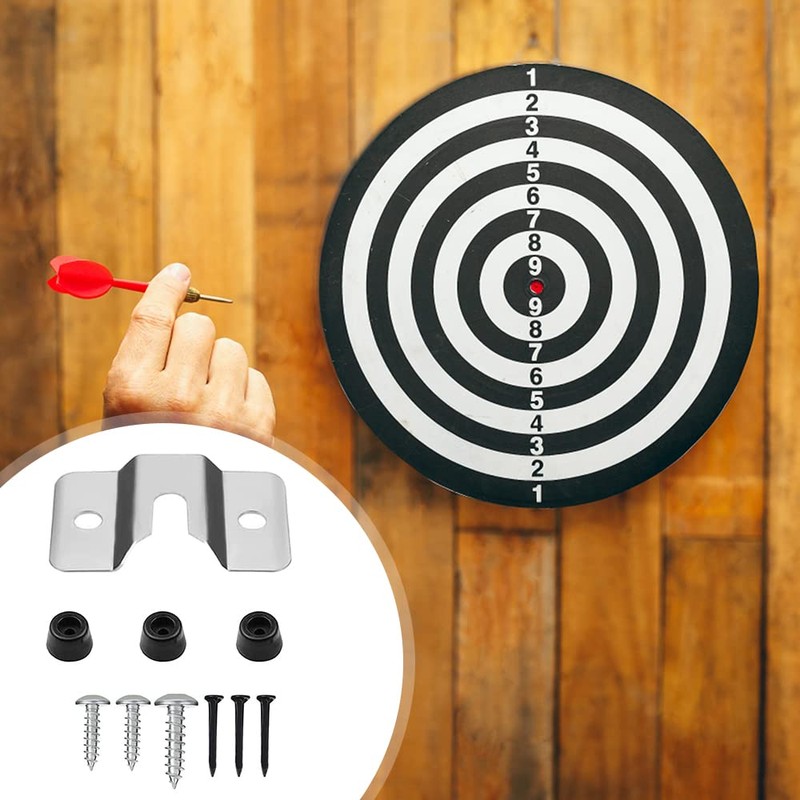 Cdemiy Dart Board Hanging Kit, 2 PCS Dartboard Bracket, Dartboard