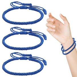 Wshxjzyay 3 Pack Blue Friendship Bracelets Bulk, Blue Bracelet Movement, Blue Friendship Bracelets Men and Women, Blue Braided Bracelet, Blue Democratic Friendship Bracelets for Women