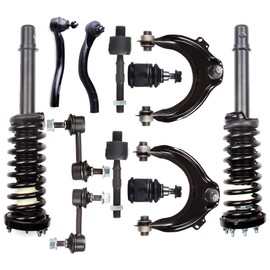 TFGCSG Struts shocks for Honda for Accord struts suspension kit Front Strut Spring Assembly Control Arm Stabilizer Bar Link Fit for 2003-2007 for Honda for Accord struts suspension kit 12pcs