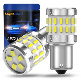 lupuauto 1156 PY21W BAU15S Turn Signal Bulbs White, Extremely Bright Low Power 7507 7506 Automotive Turn Signal Light Bulbs, Pack of 2