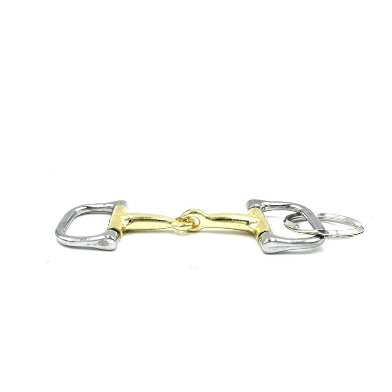 JA Horse Metallic Keyring Horse Rider Pony, Bit D-ring gold