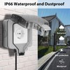 Outdoor Socket, Waterproof, Pack of 2 Outdoor Sockets, IP66 Garden
