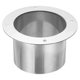 PATIKIL 5 Inch Gasket Flange for Ventilation Pipes, Straight Pipe Exhaust Flange Stainless Steel Pipe Hose for Heating Cooling Ventilation HVAC System