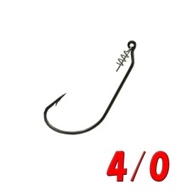 Blue Ocean Offset Hooks Easy with Worm Keeper, 1/0, 2/0, 3/0, 4/0, 5/0 (Set of 20) Bass Worm Lure Set (4/0)
