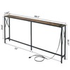 Gewudraw Console Table, Narrow Sofa Table, Entryway Table, Industrial Sofa