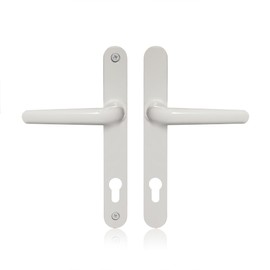 Schlosser Technik Ultra UPVC Door Handle Sprung 92PZ 210mm Screw Centres Double Glazing Pair Set (White)