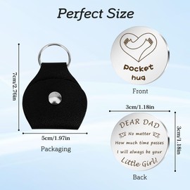 Dad Gifts for Dad Gifts From Daughter Valentines Gifts For Dad Fathers Day For Dad Birthday Gifts For Dad Pocket Hug Valentines Day Presents For Dad Keyring Keychain Daddy Gifts for Dads From Daughter