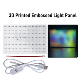 3D Printer LED Light Board, Translucent Embossed 3D Printed LED Lithophane Backlight Board, Innovative 3D Printer Accessories Replacement for X1 X 1C X1E X1-Carbon P1P P1S A 1