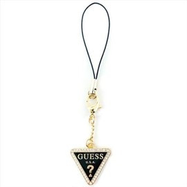GUESS GUCPMTDCK Phone Strap Triangle Diamond Charm with Rhinestones, Metal