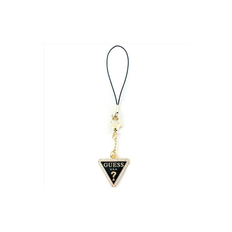 GUESS GUCPMTDCK Phone Strap Triangle Diamond Charm with Rhinestones, Metal