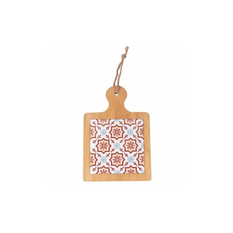 Valladolid 29 x 20 cm Square Ceramic and Bamboo Chopping