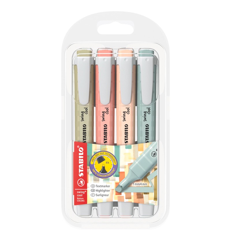 STABILO STABILO - Textmarker - swing cool NatureCOLORS - 4er
