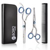 Dog Grooming Scissors Set with Safety Round Tip, Curved Pet