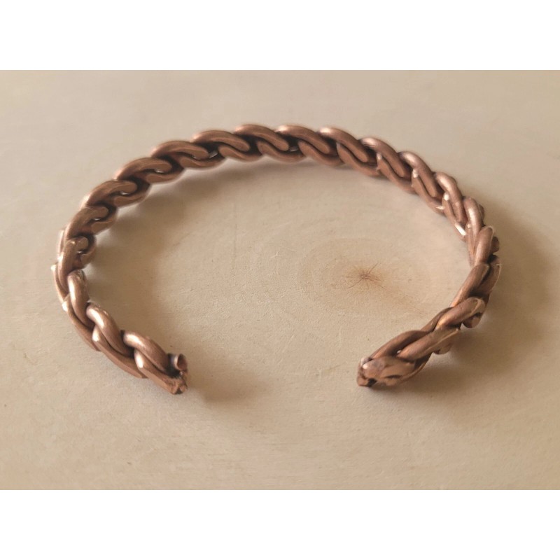 Pure Copper Bracelet Solid Heavy Twist Arthritis Pain Therapy Healing