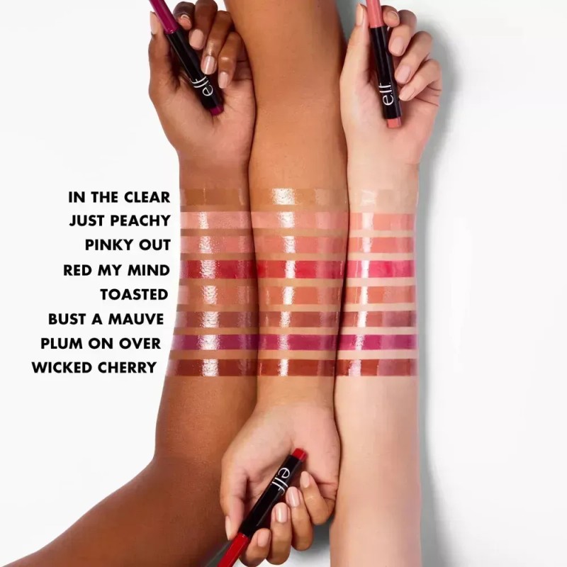 Labial Barra E.L.F. Cosmetics Pout Clout Plum on Over Voluminizador