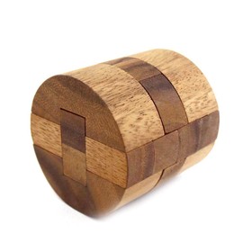 Round Diamond Brain Teaser Wooden Puzzle