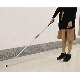 TULIMED - Lightweight - 4 Sections Aluminum Folding Walking Cane for The Blind or Visually Impaired Blind Cane Folds in 4