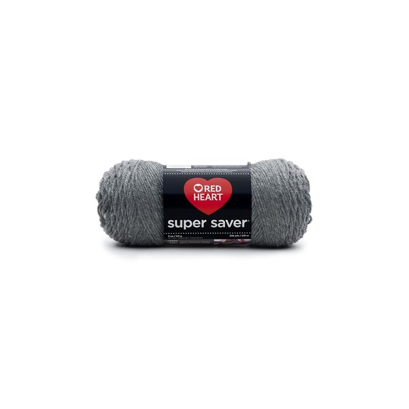 RED HEART Super Saver Yarn, Grey Heather