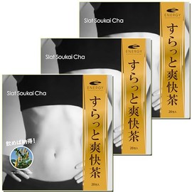 3個セット キャンドルブッシュ配合 健康茶 茶師監修 エナジー すらっと爽快茶 20包×3 ノンカフェイン (3)