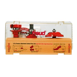 Freud 97-276: 3 Piece Premier Adjustable Cabinet Bit Set, ogee & roman ogee profile