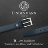 LINDENMANN Men's Full Leather Belt Made of Cowhide Leather, 35