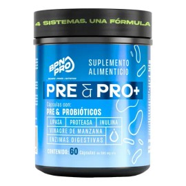 Probióticos y Prebióticos BPN Pro con Enzimas Digestivas, para la Digestión y Absorción de Nutrientes, 60 Cápsulas