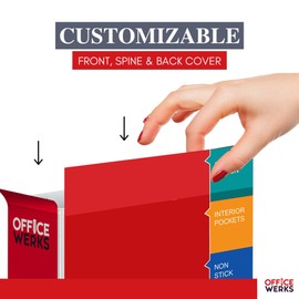 3 Ring Binders, 1.5 Inch Slant D-Rings, White, Clear View, Pockets 2Pack