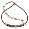 Ancient Tribe Boho Choker Necklace with Grayish Brown Tribal Bead