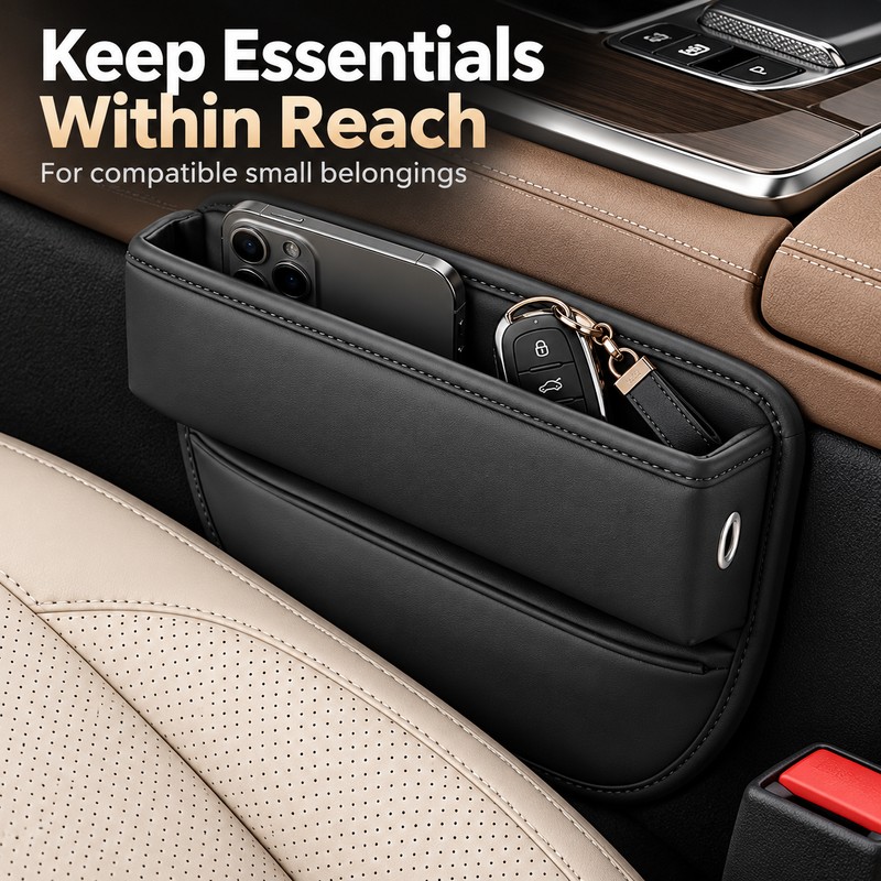 Car Seat Gap Organizer for Phones & Small Essentials –