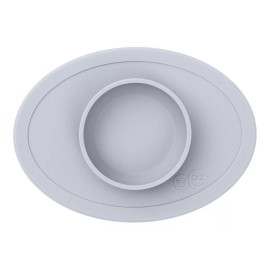 Ezpz Plato Para Bebé Autoadherible De Silicón Ezpz Tiny Bowl Color Plata