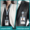 AKTDQ Vertical ID Badge Holder with Retractable Reel & Breakaway