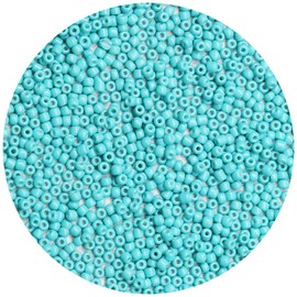 ORNSHIZI 3mm Lake Blue Seed Beads 8/0 50gram About 1780pcs Seed Beads for Making Wrist Bracelet Earring Necklace Jewelry .