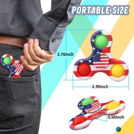 Pack of 12 Bubble Pop Fidget Spinner Sensory Toy Easter Egg Filler, Push Popper Squeeze Fidget Toy for Stress Relief, Birthday Gifts, Party Favours, Classroom Price