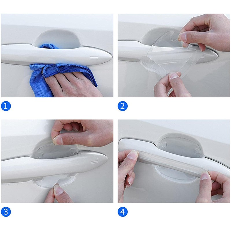 8 Piezas Pegatinas de Manija de Puerta de Coche Protector